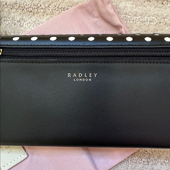 NWT RADLEY London Crest Broderie Large Flapover Matinee Purse Wallet Black - Picture 3 of 14